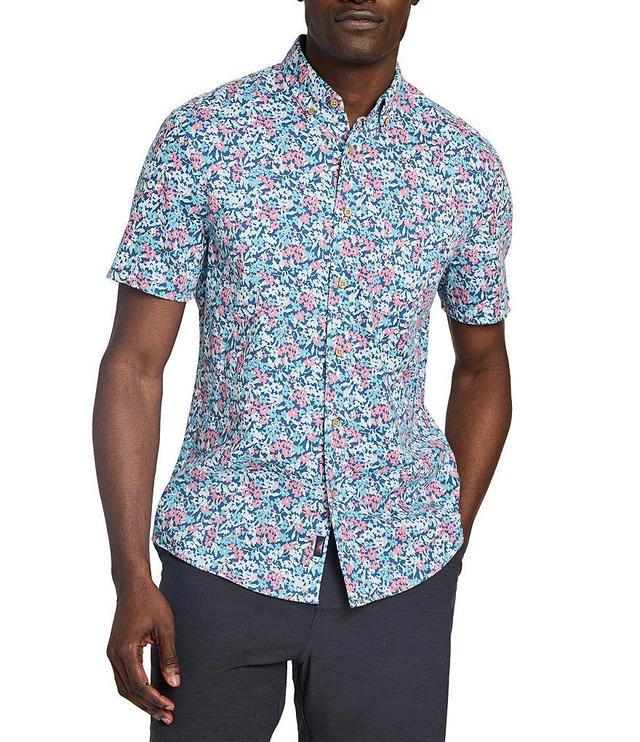 Faherty Breeze Floral Print Short Sleeve Woven Shirt Product Image