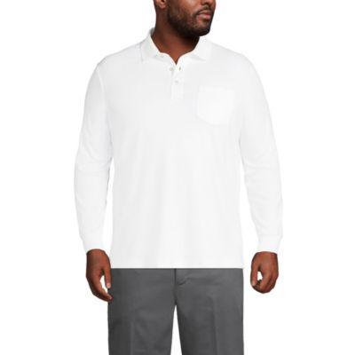 Big & Tall Long Sleeve Cotton Supima Polo Shirt with Pocket Product Image