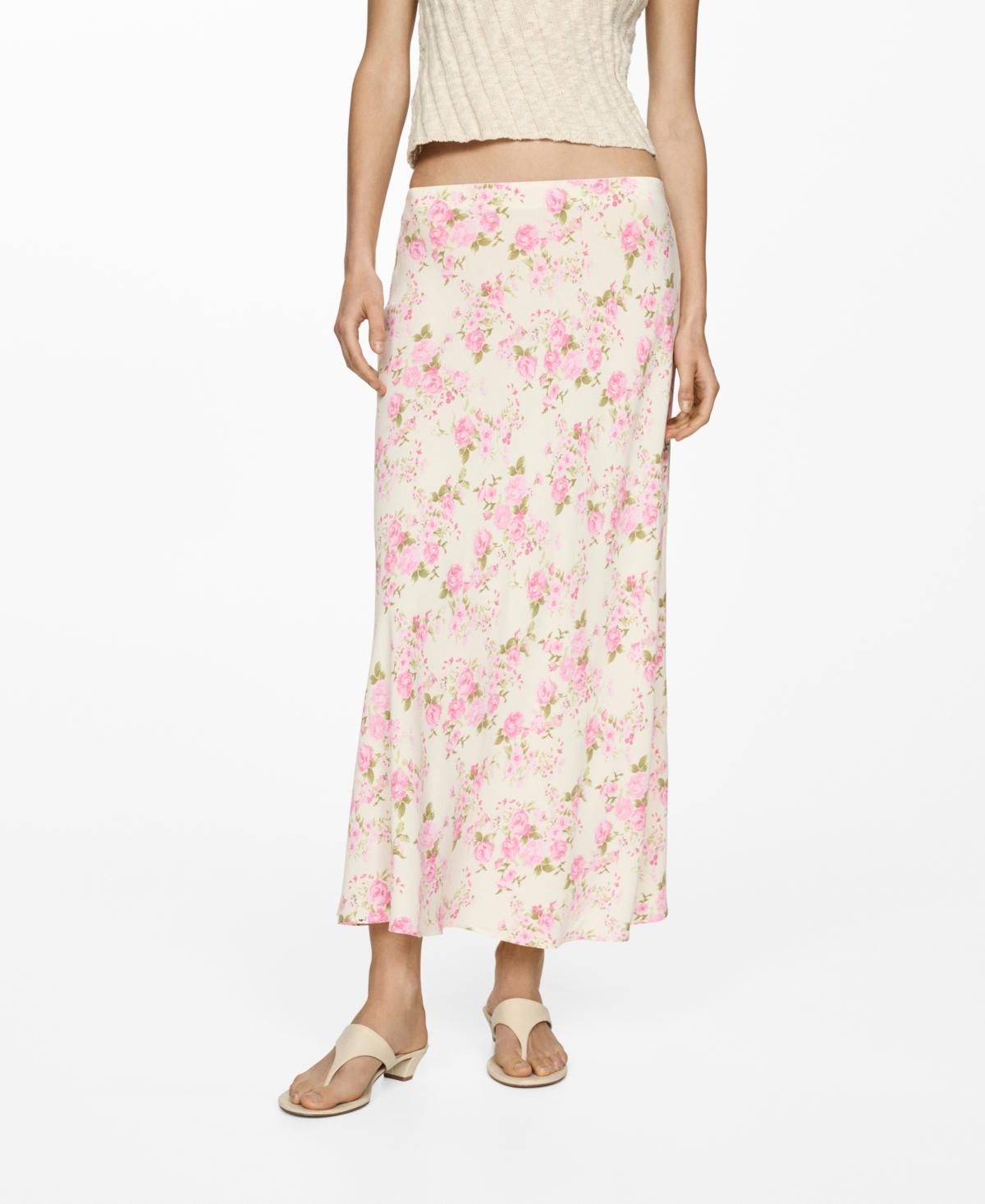 Mango Womens Floral Midi Skirt product image