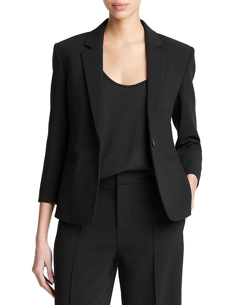 Womens Crepe Single-Breasted Blazer Product Image