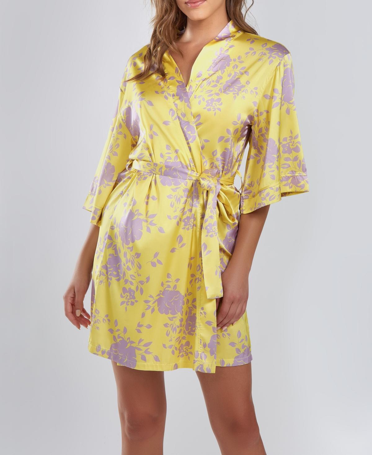 iCollection Womens Fiona Satin Print Robe Product Image