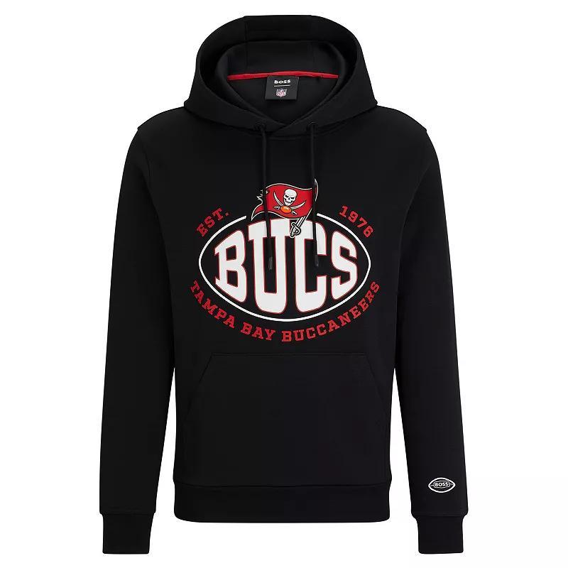 Boss Nfl Atlanta Falcons Cotton Blend Printed Regular Fit Hoodie Product Image