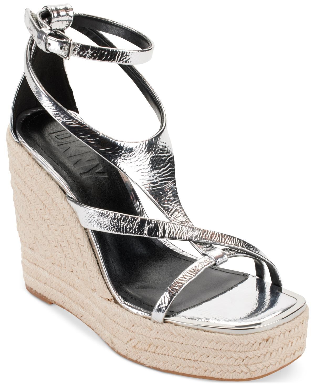 Dkny Womens Maryn Ankle-Strap Espadrille Wedge Sandals Product Image