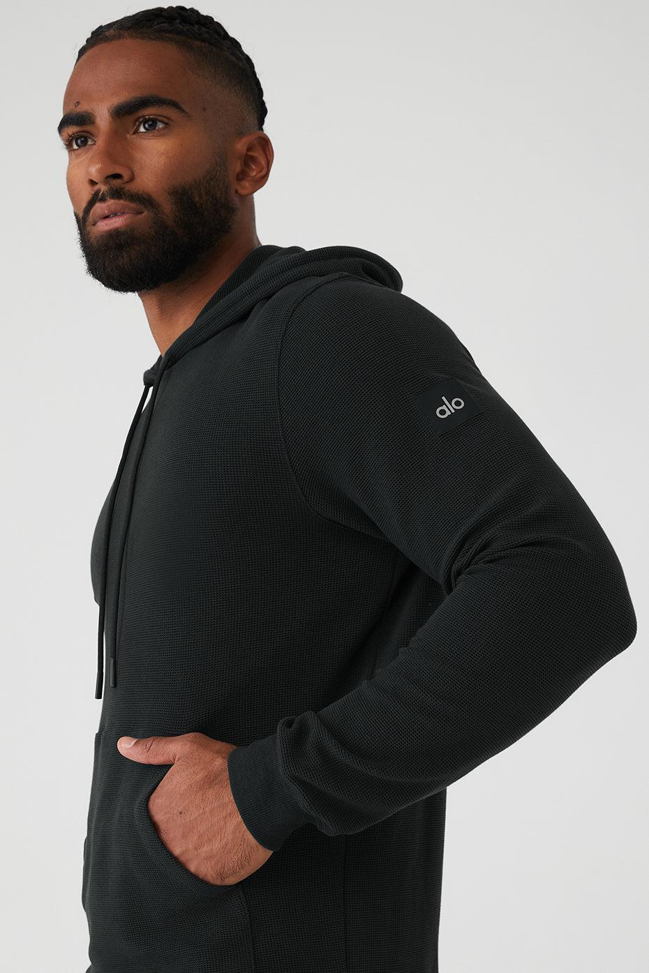 Micro Waffle Fast Break Hoodie - Black Male Product Image