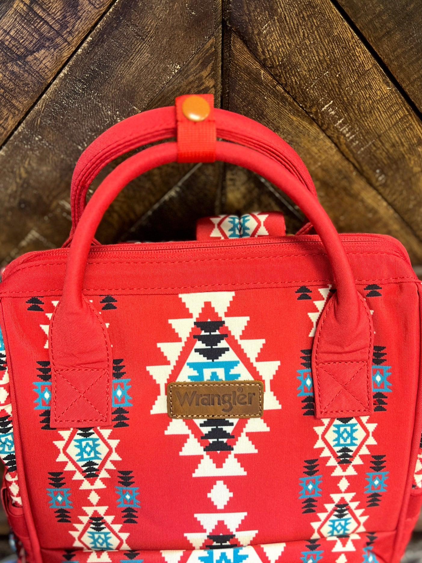 The Original Wrangler Diaper Bag -Red Aztec Product Image