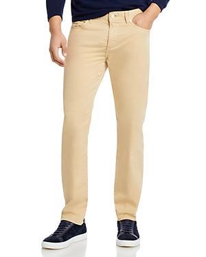 Boss Mens Delaware Slim Straight Jeans in Light Beige Product Image