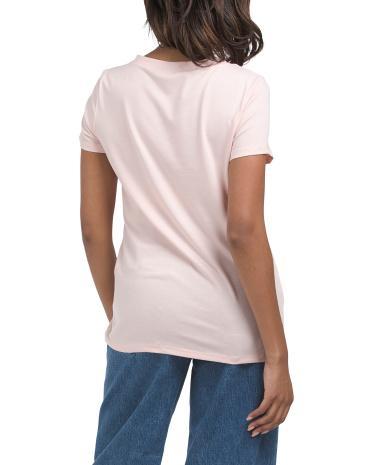 Short Sleeve V-neck Top With Chest Pocket for Women | Polyester/Spandex Product Image