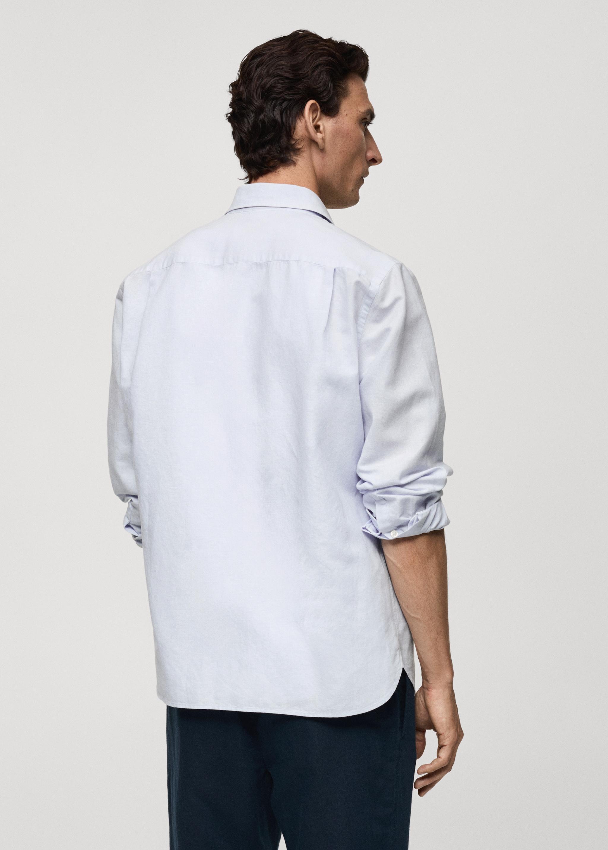 Classic-fit linen-blend shirt - Men | MANGO USA Product Image