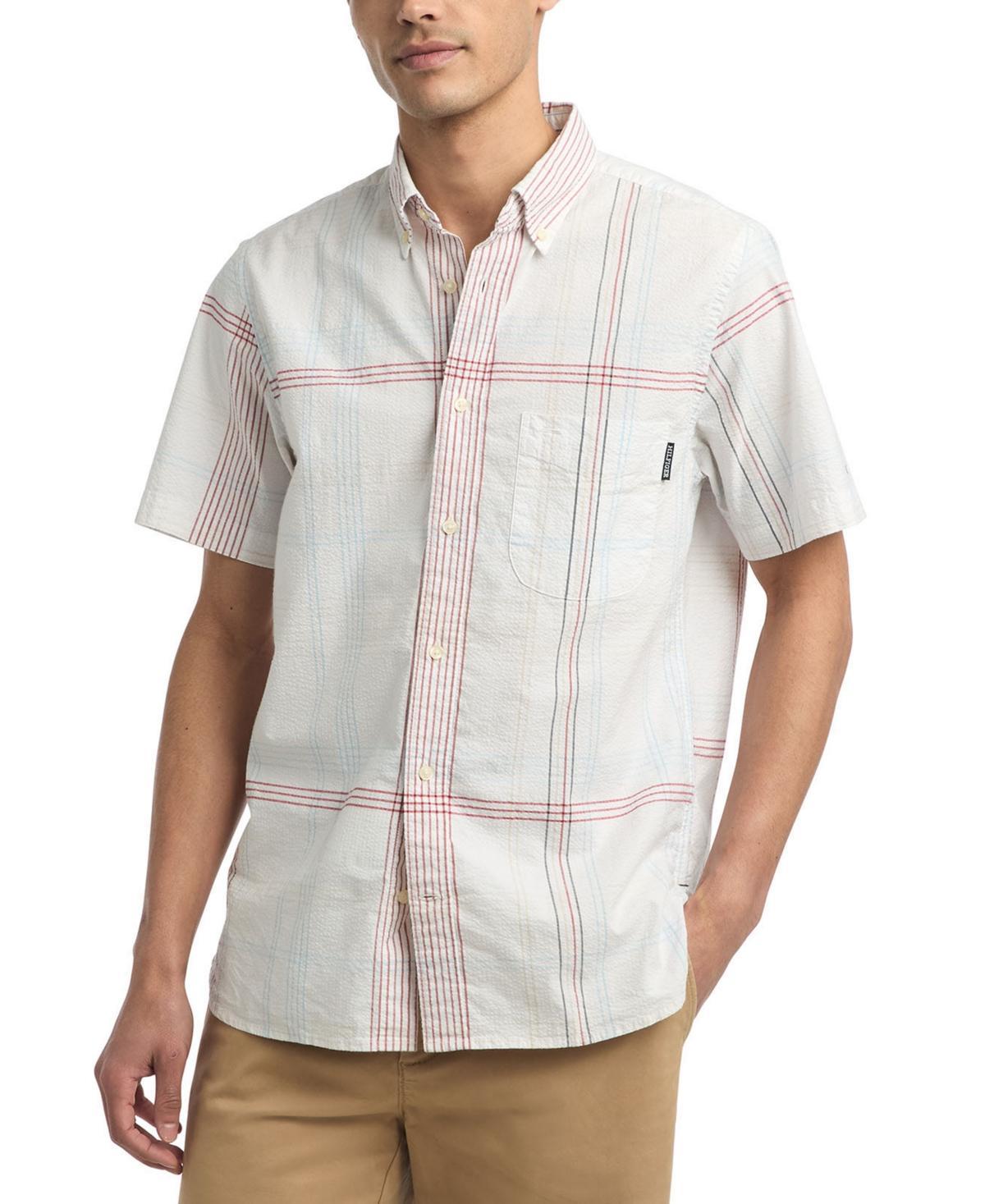 Tommy Hilfiger Mens Printed Short Sleeve Button-Down Shirt Product Image