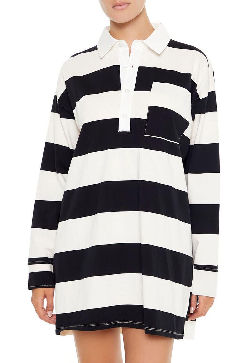 Striped Polo Shirt Dress | Forever 21 Product Image