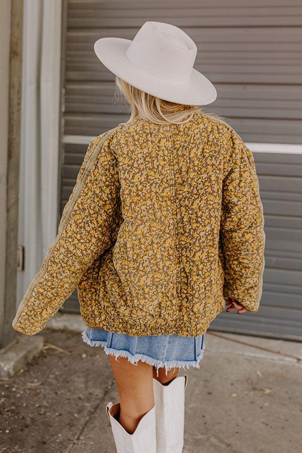 Cabin Cutie Corduroy Jacket in Primrose Yellow Product Image