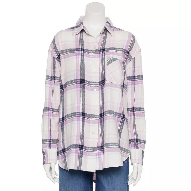 Womens Sonoma Goods For Life Adaptive Boyfriend Flannel Product Image