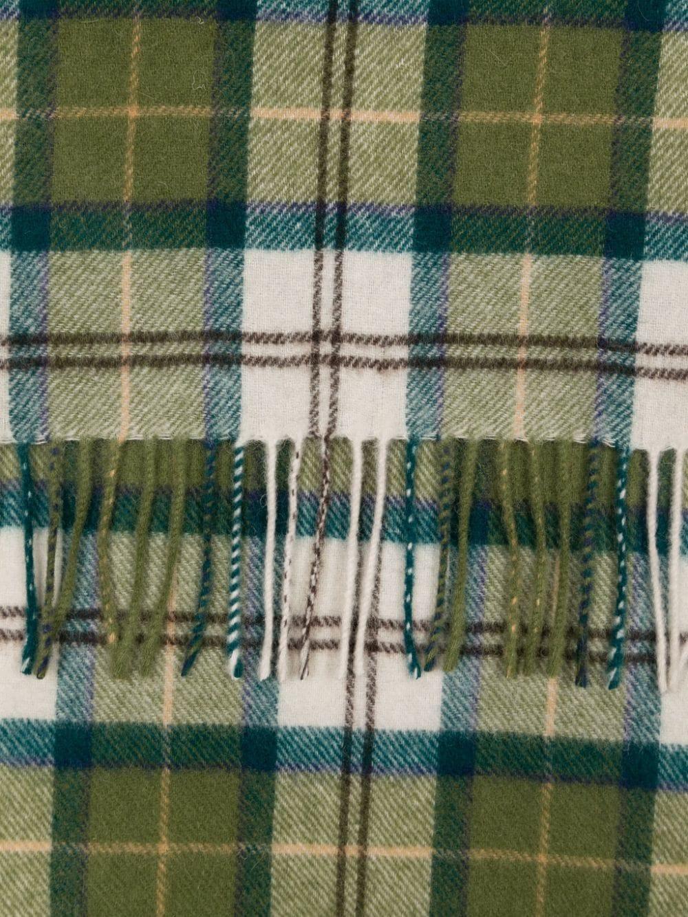 Tartan Lambswool Scarf In Green Product Image