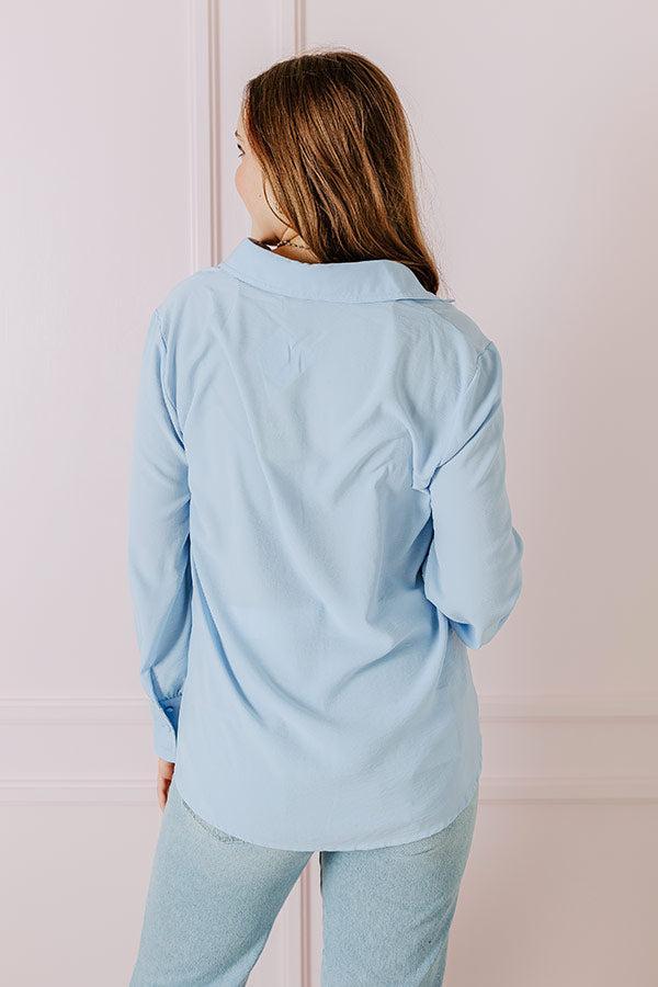 Charleston Getaway Shift Top in Sky Blue Product Image