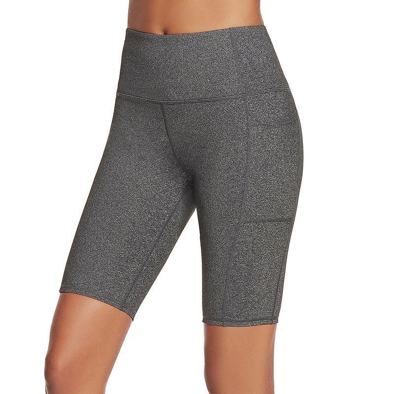 Womens Skechers GOWALK GOFLEX High-Waisted Bike Shorts Grey Gray Product Image