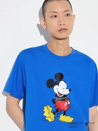 Mens Mickey Stands Ut (Short-Sleeve Graphic T-Shirt) Blue 2XL UNIQLO US Product Image