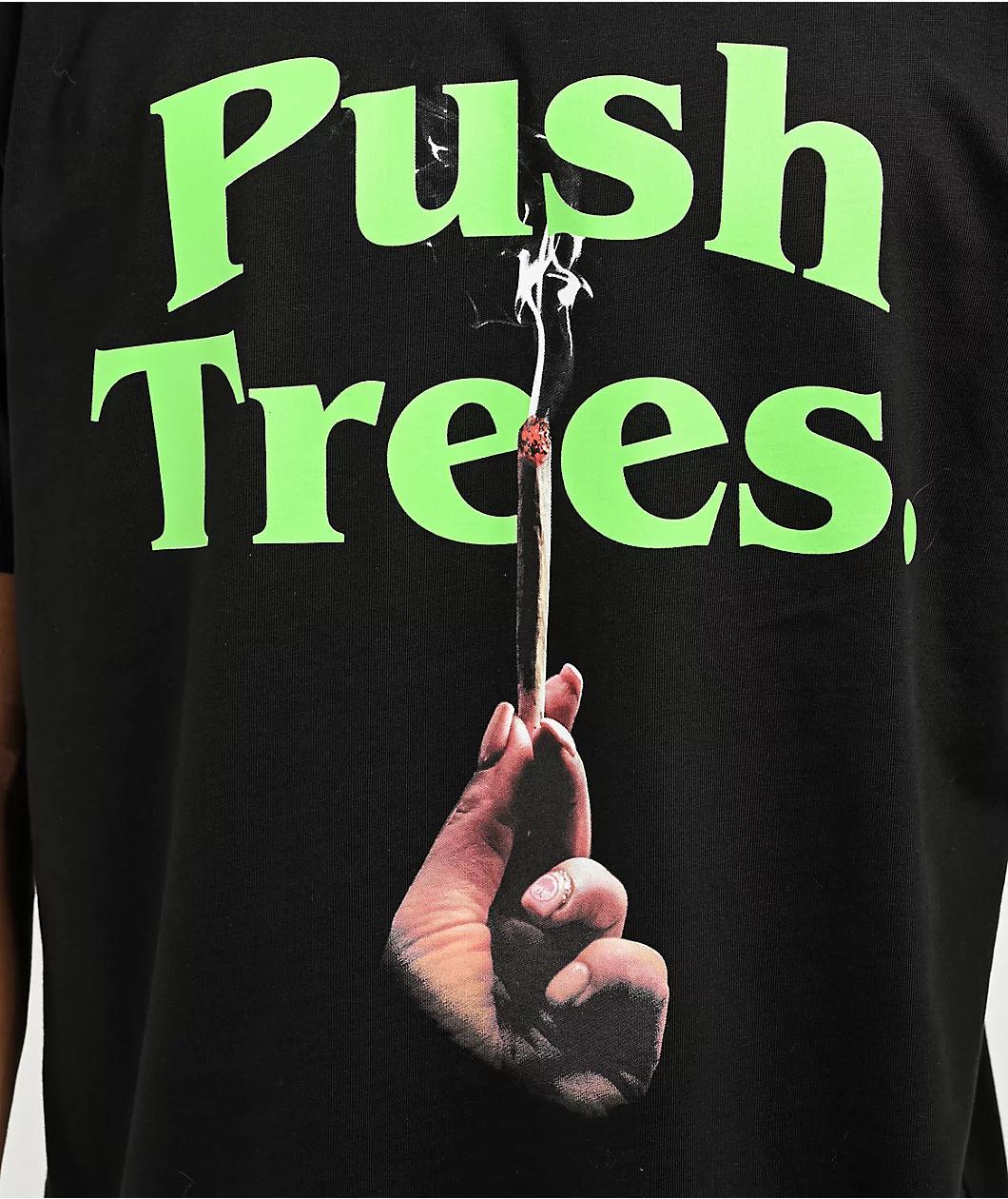 Push Trees Sparked Black T-Shirt Product Image