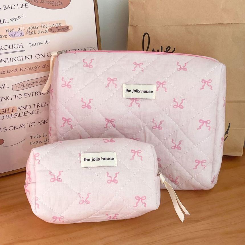 Bow Fabric Pouch / Makeup Bag / Clutch Product Image