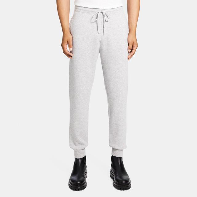 Grey Wool-Cashmere Alcos Tapered Pant | Theory Product Image