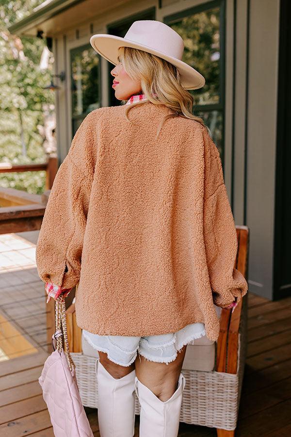 Cozy Darling Sherpa Jacket Curves Product Image