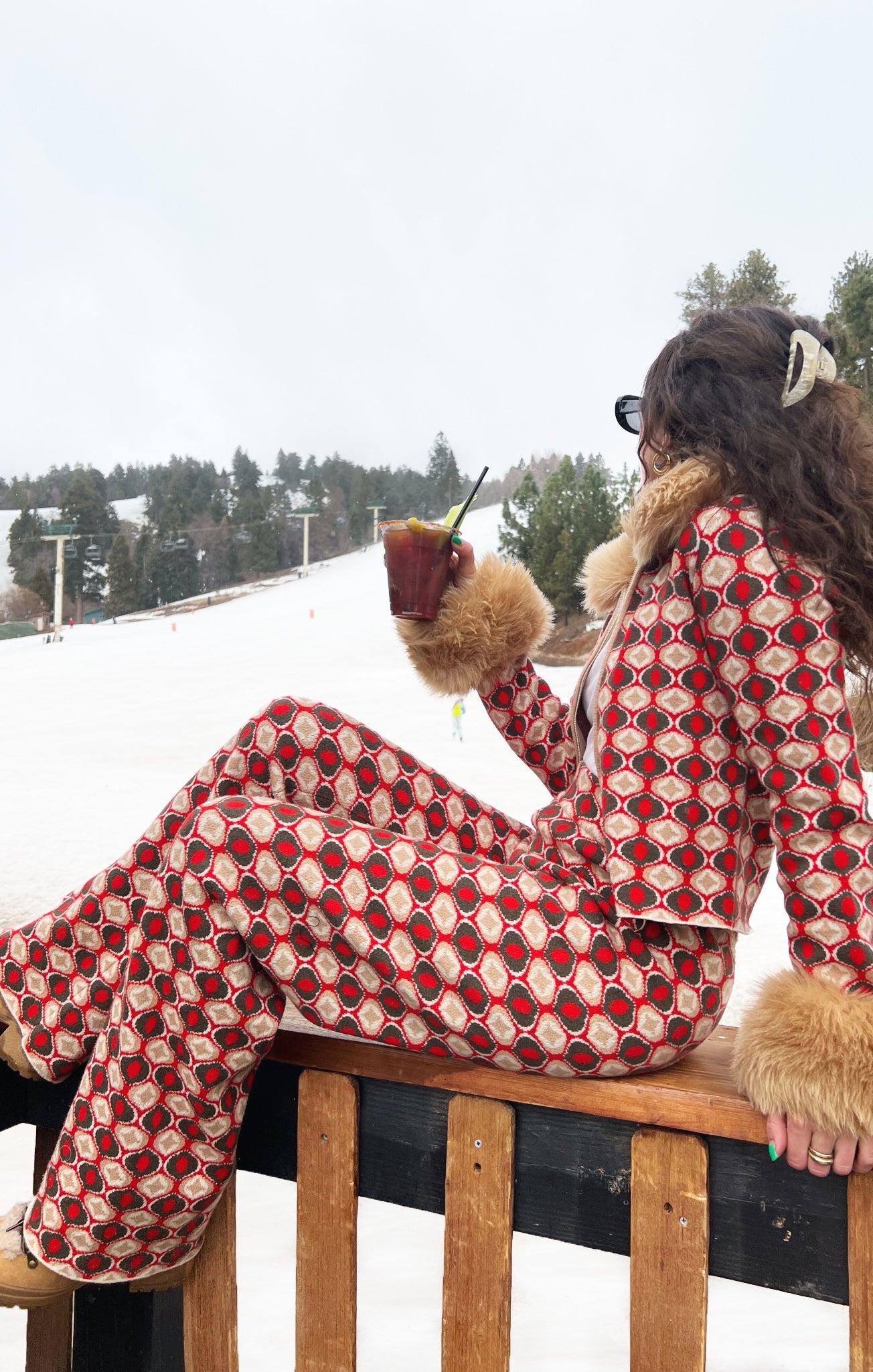 Zermatt Sweater Pant ~ Brown Geo Jacquard Product Image