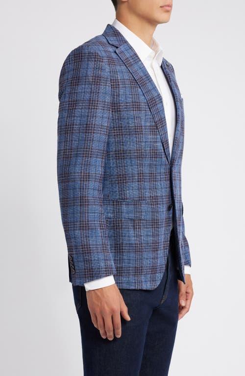 Hutson Glen Plaid Slim Fit Sport Coat In Dark Blue Product Image