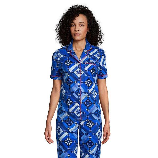 Womens Lands End Short Sleeve Pajama Shirt Product Image