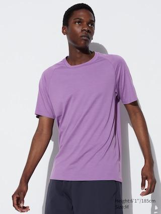 Mens Dry-Ex T-Shirt with Odor Control Purple 2XS UNIQLO US Product Image