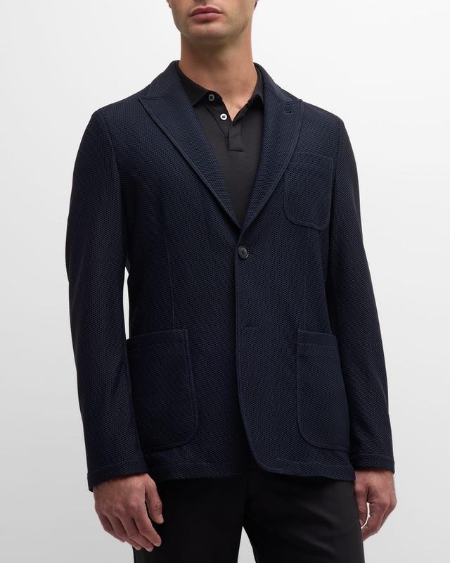 Mens Icon Waffle-Texture Single-Breasted Sport Coat Product Image