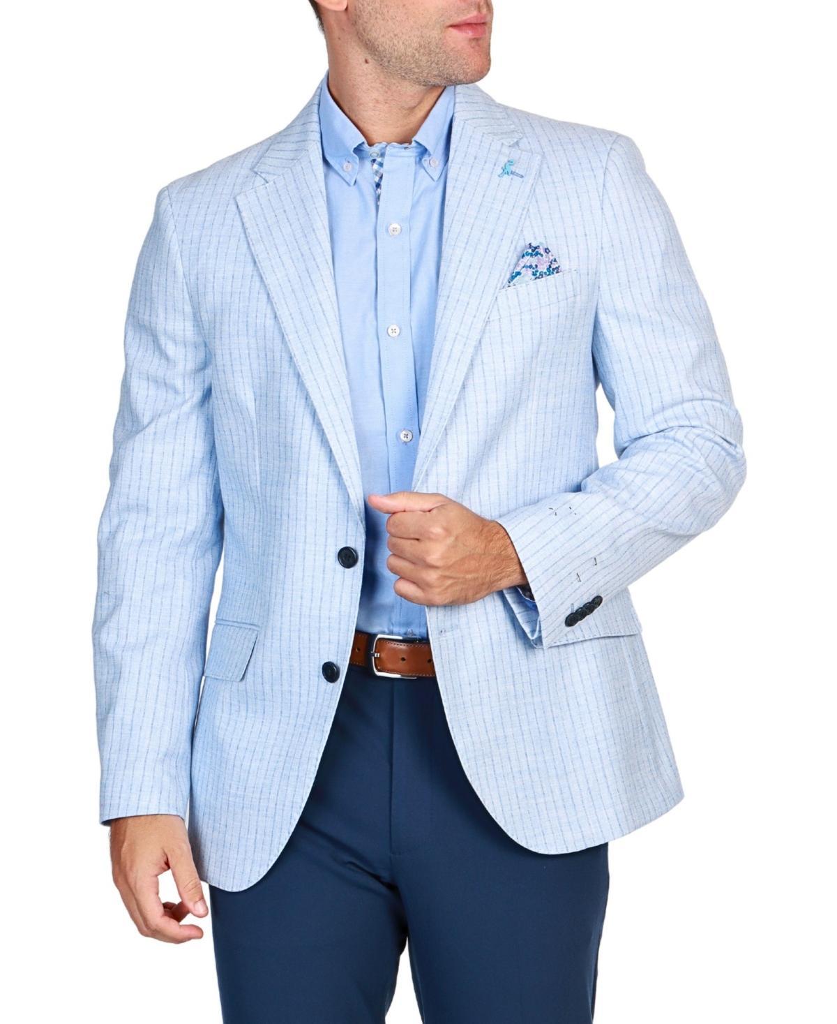 Tailorbyrd Mens French Blue Striped Sport Coat Product Image