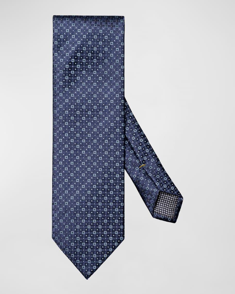 Mens Woven Silk Geometric Tie Product Image