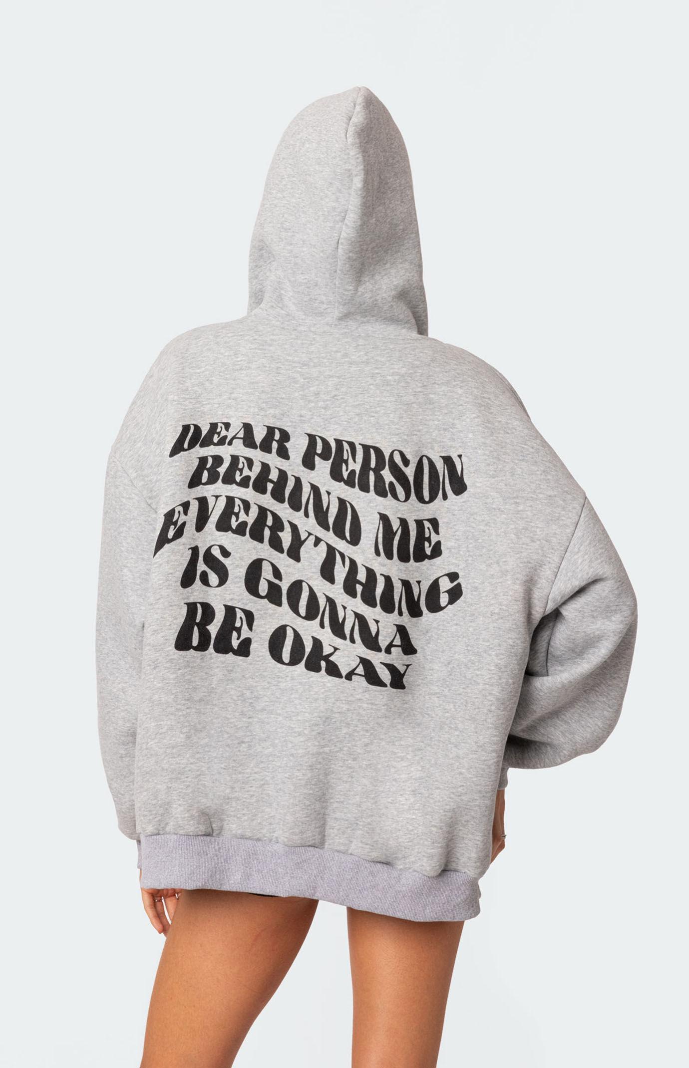 Edikted Women's Everything's Ok Zip-Up Oversized Hoodie Product Image