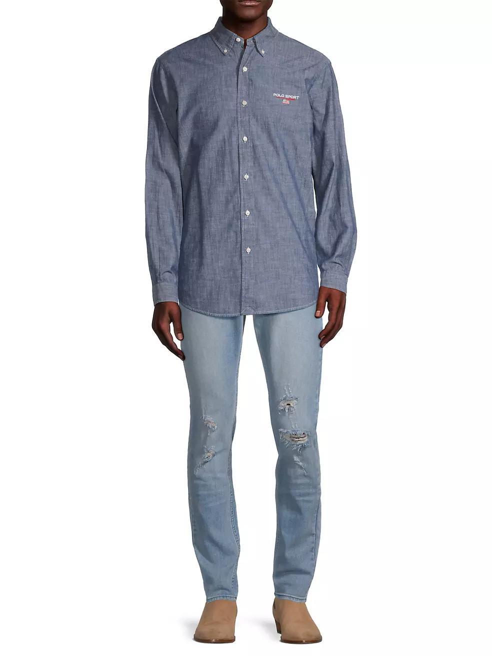 Chambray Button-Down Shirt Product Image