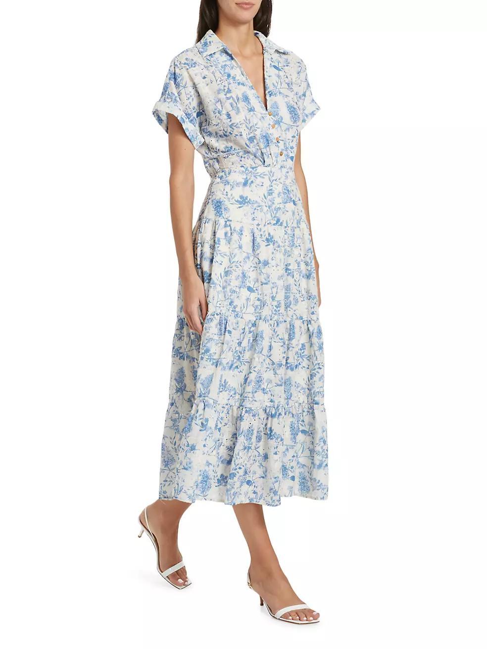 Davina Floral Eyelet Shirtdress Product Image