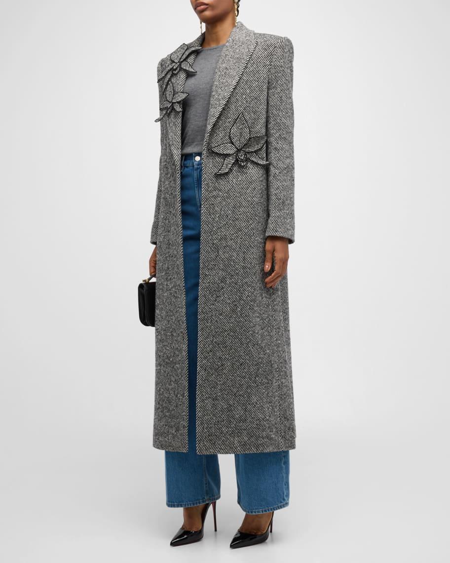 Long Sleeve Oversized Wool Twill Coat Product Image