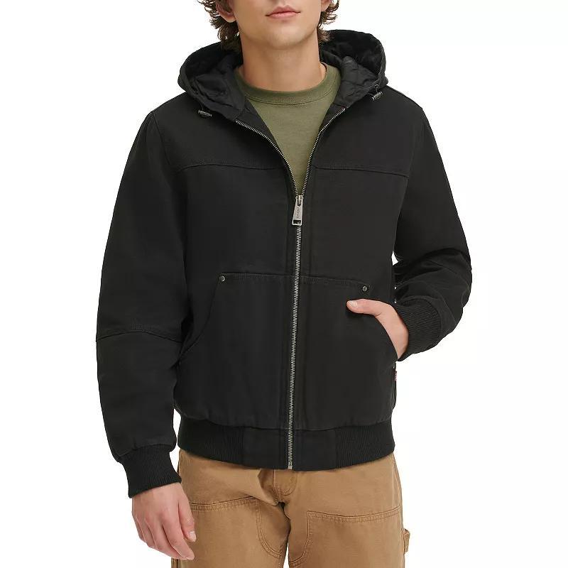 Mens Levis Cotton Hooded Workwear Bomber Jacket Product Image