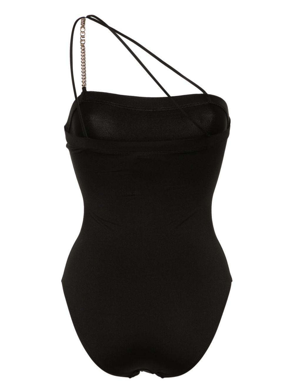 Chain Detail Swimsuit In Black Product Image