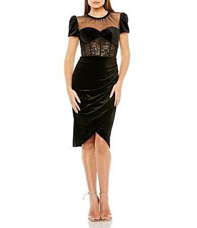 Womens Lace-Embellished Bustier Midi-Dress Product Image