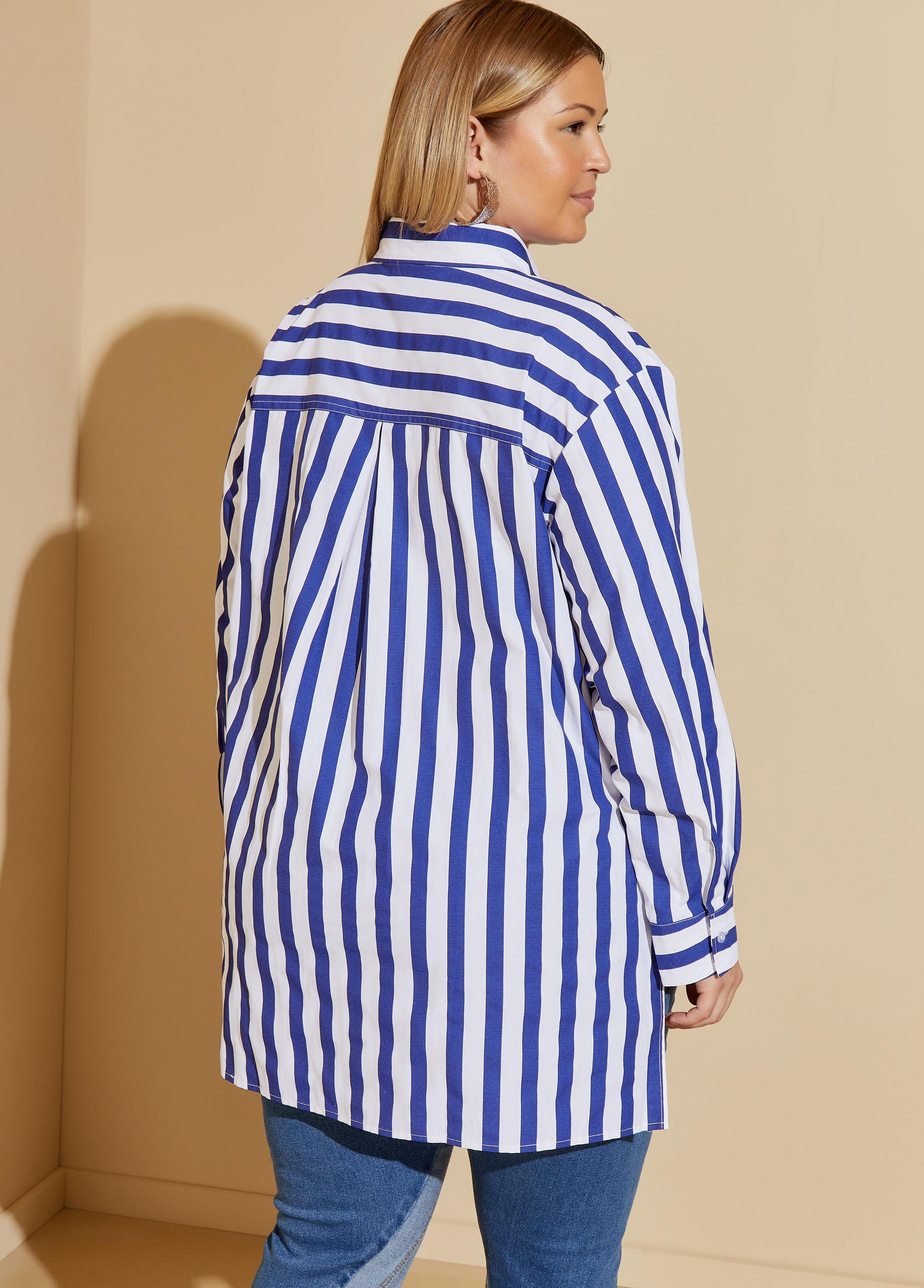 Striped Hi Low Shirt Product Image