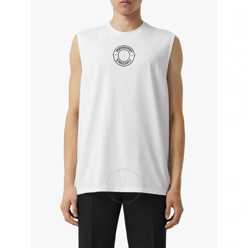 Men's Optic White Logo Graphic Print Vest Product Image