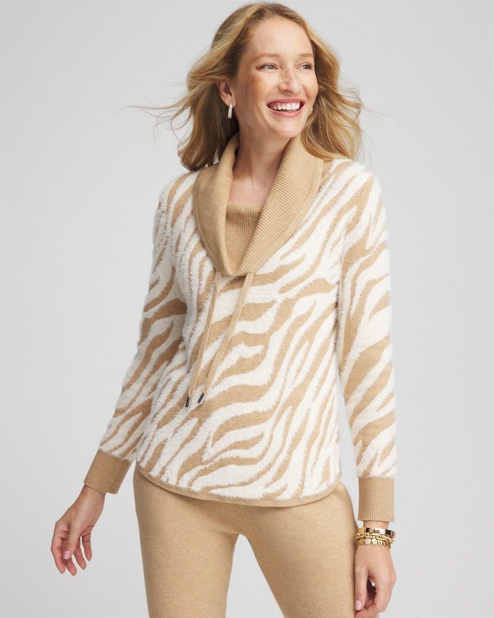 Zenergy® Zebra Cowl-Neck Top Product Image