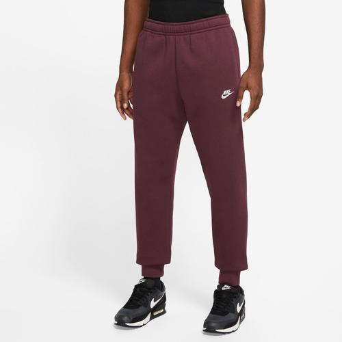 Nike Mens Nike Club Joggers - Mens White/Night Maroon/Night Maroon Product Image