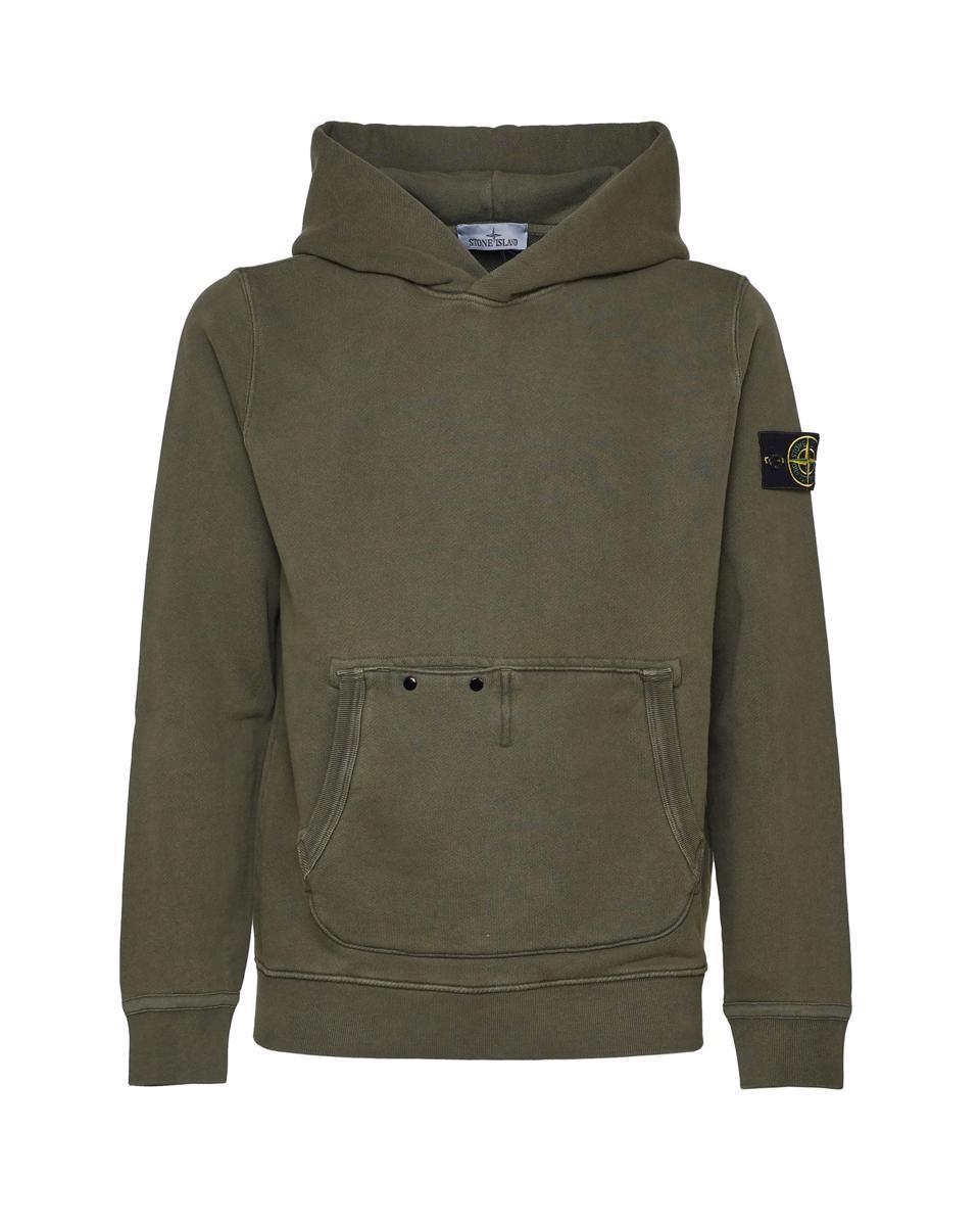 STONE ISLAND Felpa In Green Product Image