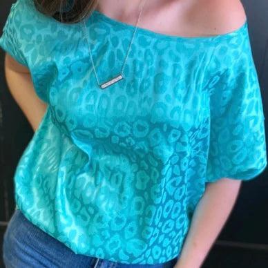 Two Step Turquoise Top Product Image