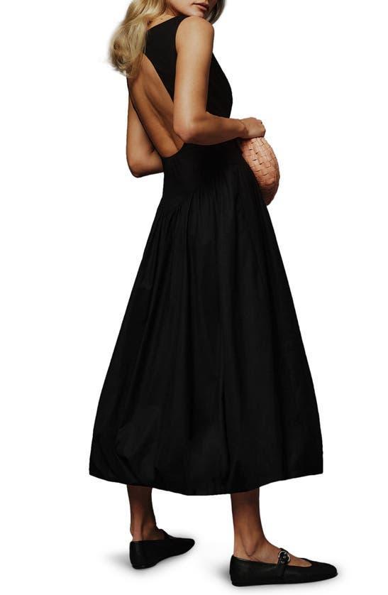 Elvira Organic Cotton Midi Dress In Black Product Image