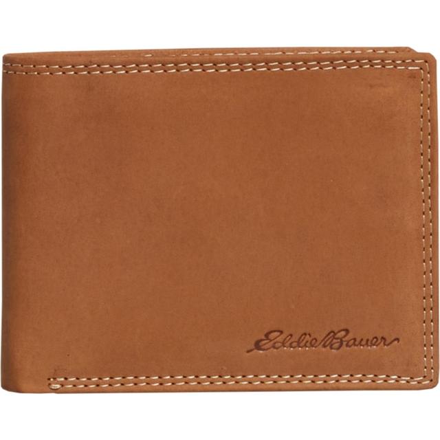 Eddie Bauer Double-Needle Stitch Bifold Wallet - Leather (For Men) Product Image