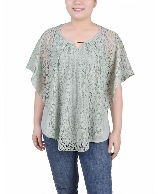 Women's Lace Poncho Top with Bar Product Image