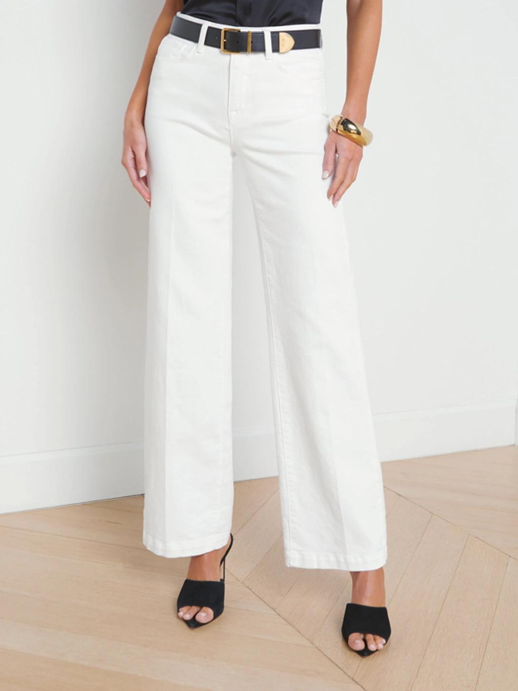 Scottie Wide-leg Jean In White Product Image