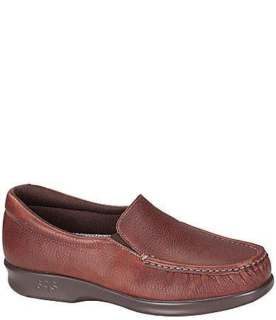 SAS Twin Leather Moc Toe Loafers Product Image