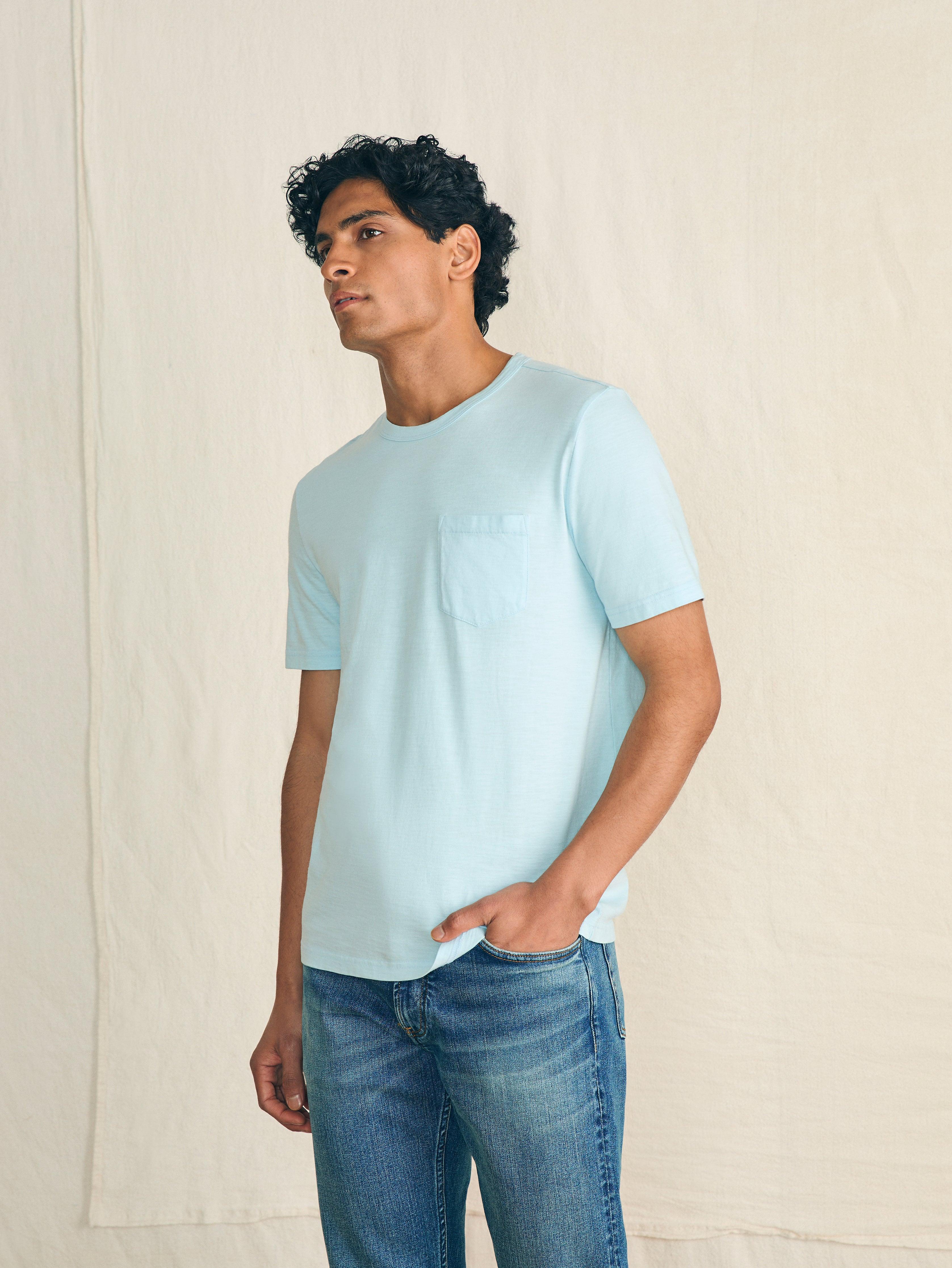 Sunwashed Pocket Tee - Blue Oasis Male Product Image